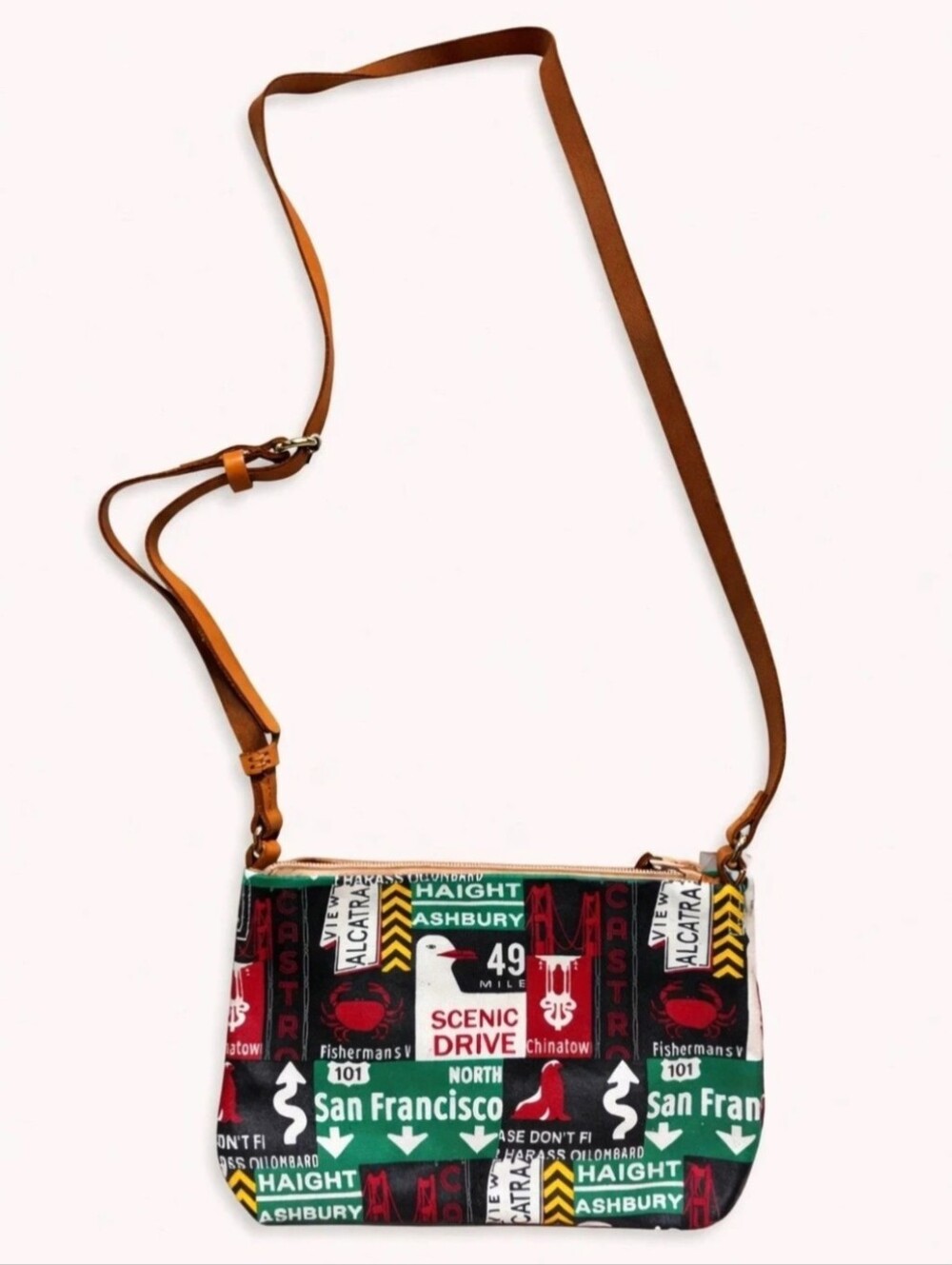San Francisco Scenic Drive Souvenir Fabric Crossbody Bag NEW - Picture 8 of 8